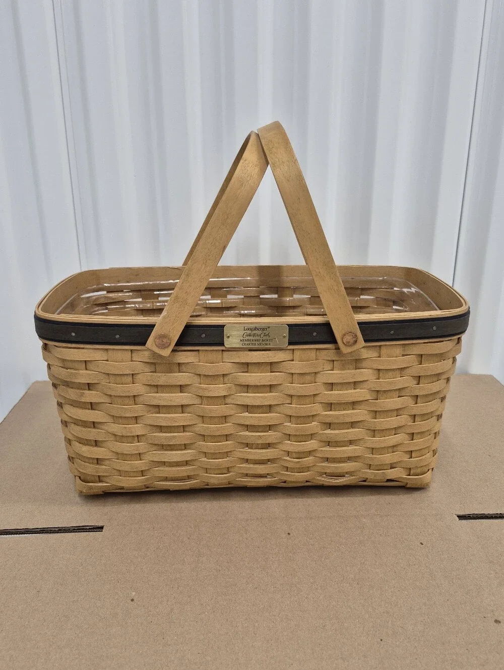 Longaberger Collectors Club Vintage Woven Maplewood Basket Signed Dated 2003